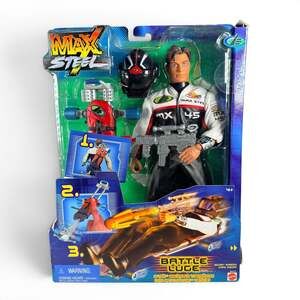 Mattel Max Steel Battle Luge Action Figure with N-Tek Backpack